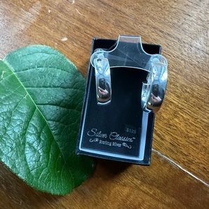 Silver hoop earrings